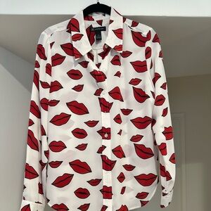 Inc lips blouse